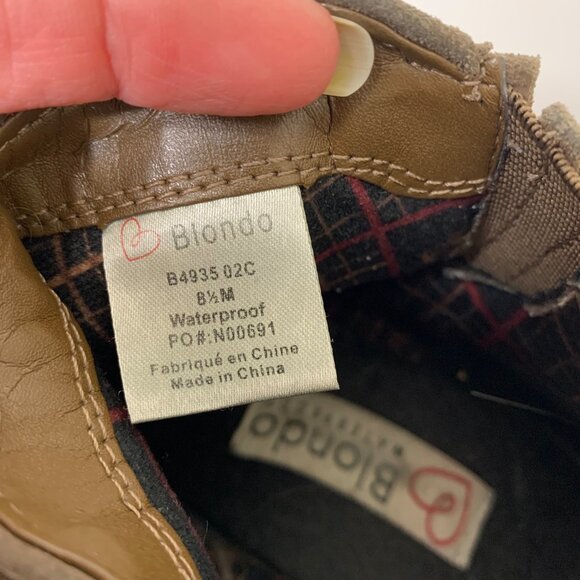 Blondo Women’s Valli Waterproof Mushroom Suede Booties Size 8.5 Streetwear - Picture 7 of 10